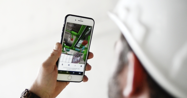 BIM AR Bau-App GAMMA AR auf der Baustelle