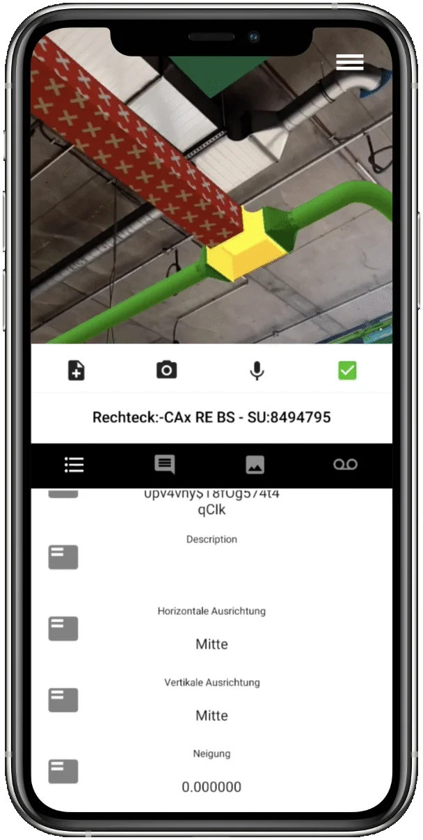 Screenshot of BIM Construction app GAMMA AR