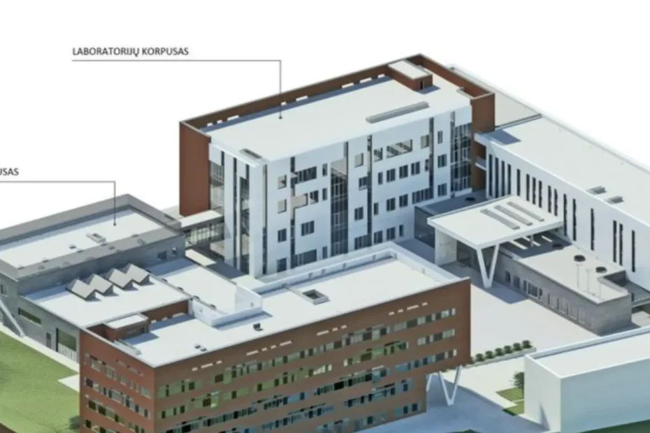 BIM model of Vilnius Tech’s Laboratory and Education buildings. Image courtesy of Vaidotas Šarka