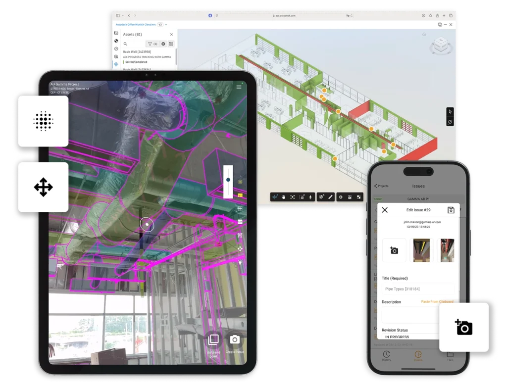 Image of the app on tablet and smartphone
