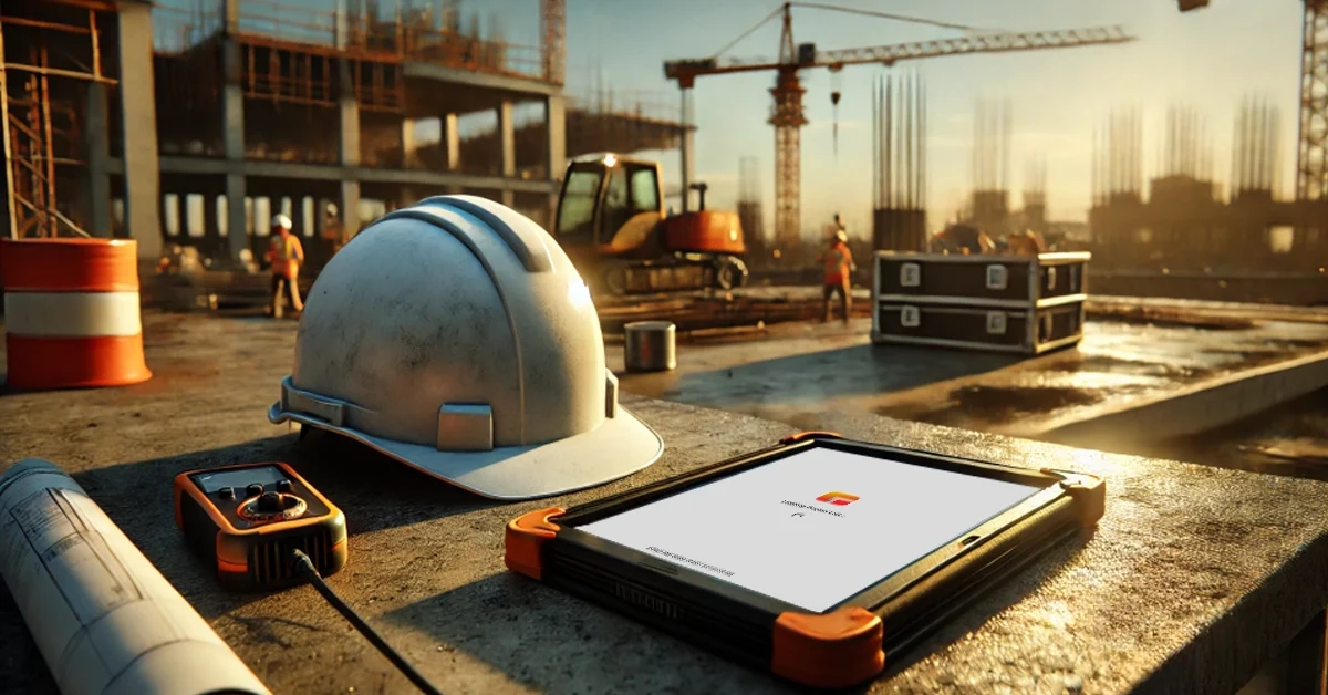 BlogPost_ConTech_Image copy Image of GAMMA AR on tablet on a construction site